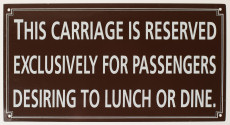 Railway Lunch & Dine Sign.