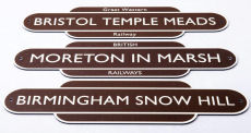GWR Station Totem Name Plate.